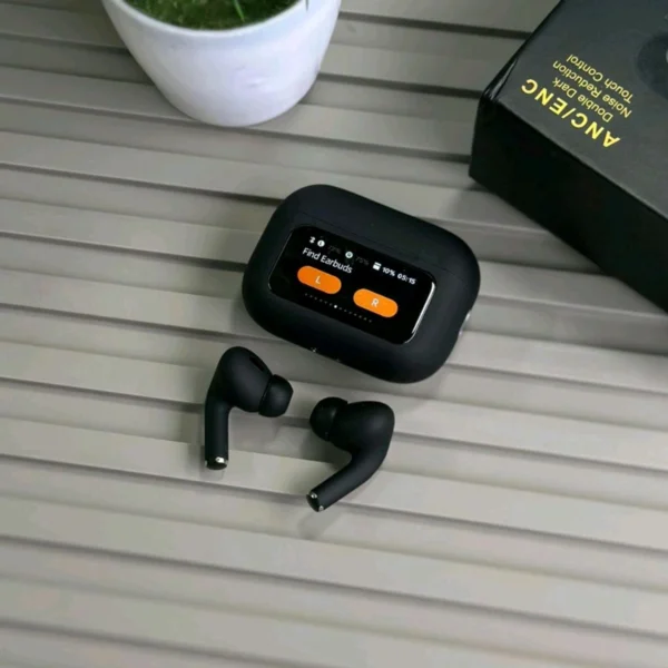 Smart Display TWS Earbuds | With Active ANC + ENC | Wireless Charging Supported - Image 5