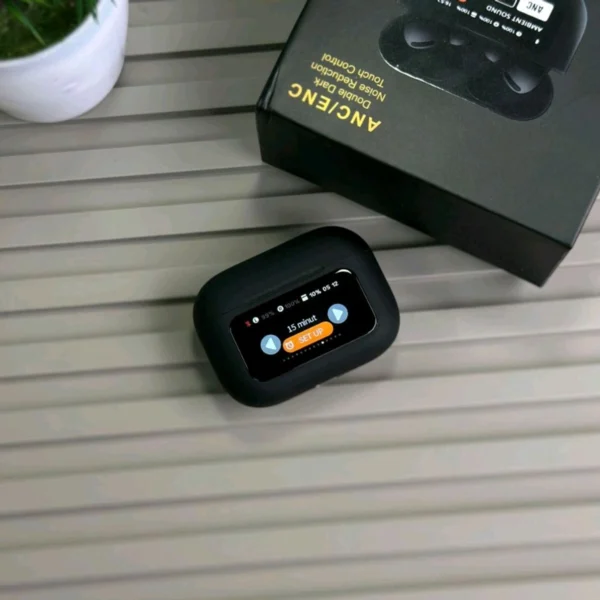 Smart Display TWS Earbuds | With Active ANC + ENC | Wireless Charging Supported - Image 4