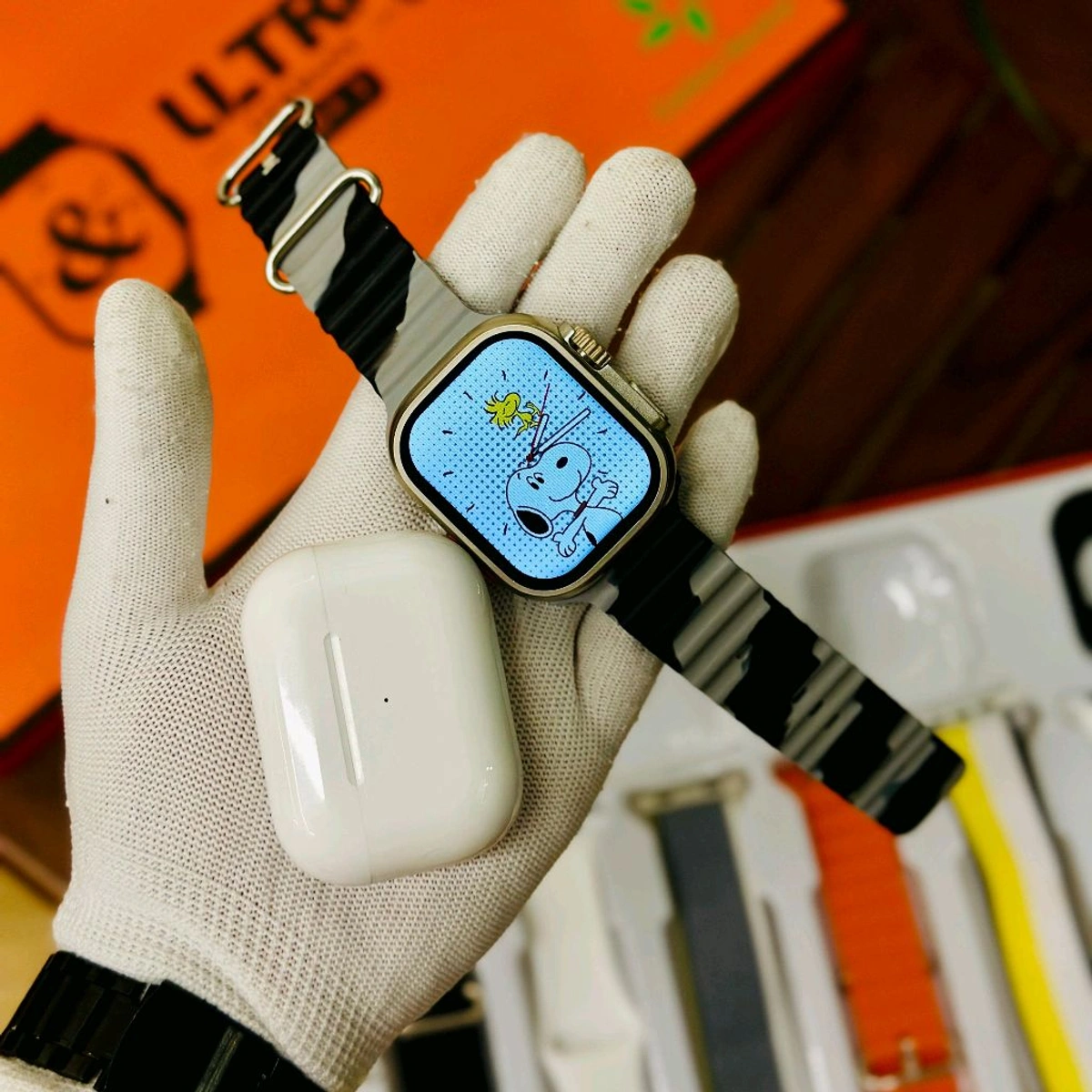 New Arrivals Ultra 10 In 1 Series 8 Ultra With Case, 8 Straps, Tws Pro 2. 8 Straps, Watch protectorr, Wireless Fast Charging Cable And Manual Book Included In Box - Image 4