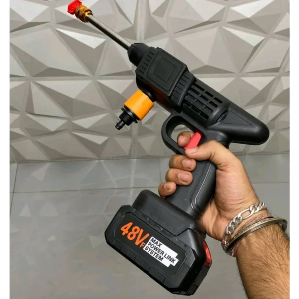 High Pressure Water Gun for Car Wash Bike Washing Cleaning (Battery 2) - Image 3